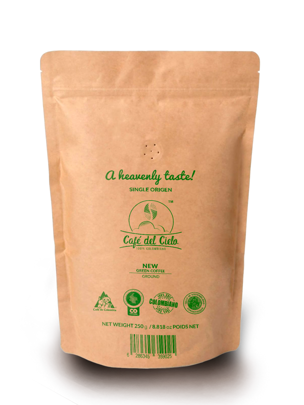 New Colombian Green Coffee - Café del Cielo - 250 g